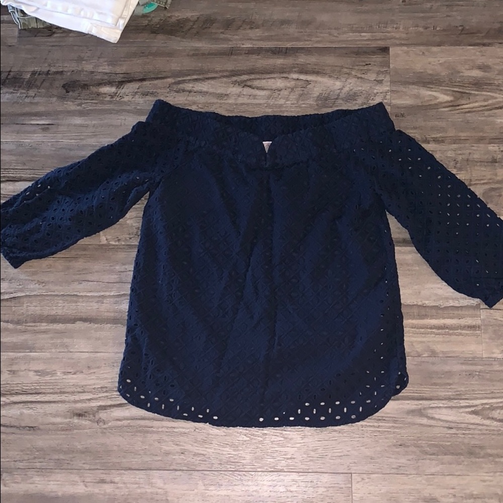 Navy off the shoulder top